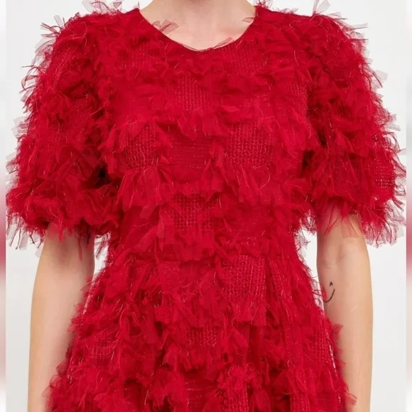 Endless Rose Texture Mesh  Overlay Mini Dress - Picture 6 of 17